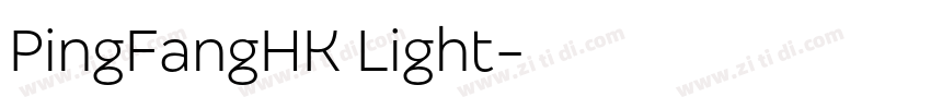 PingFangHK Light字体转换
